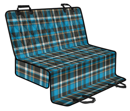 Blue Plaid Car Back Seat Pet Cover