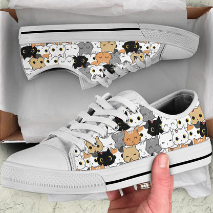 Cute Cat Low Top Shoes – product image 5