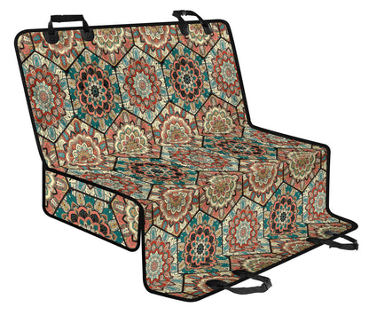 Mandalas Honeycomb Decor Car Back Seat Pet Cover