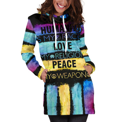 Humanity - Love - Peace - Hoodie Dress
