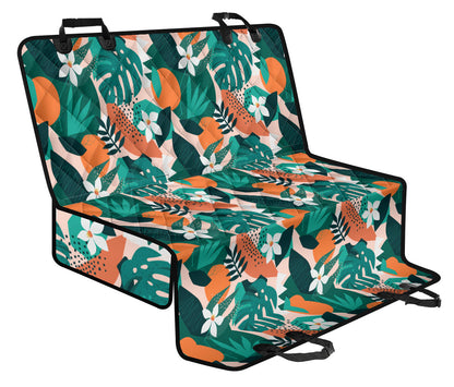 Floral Oranges Car Back Seat Pet Cover