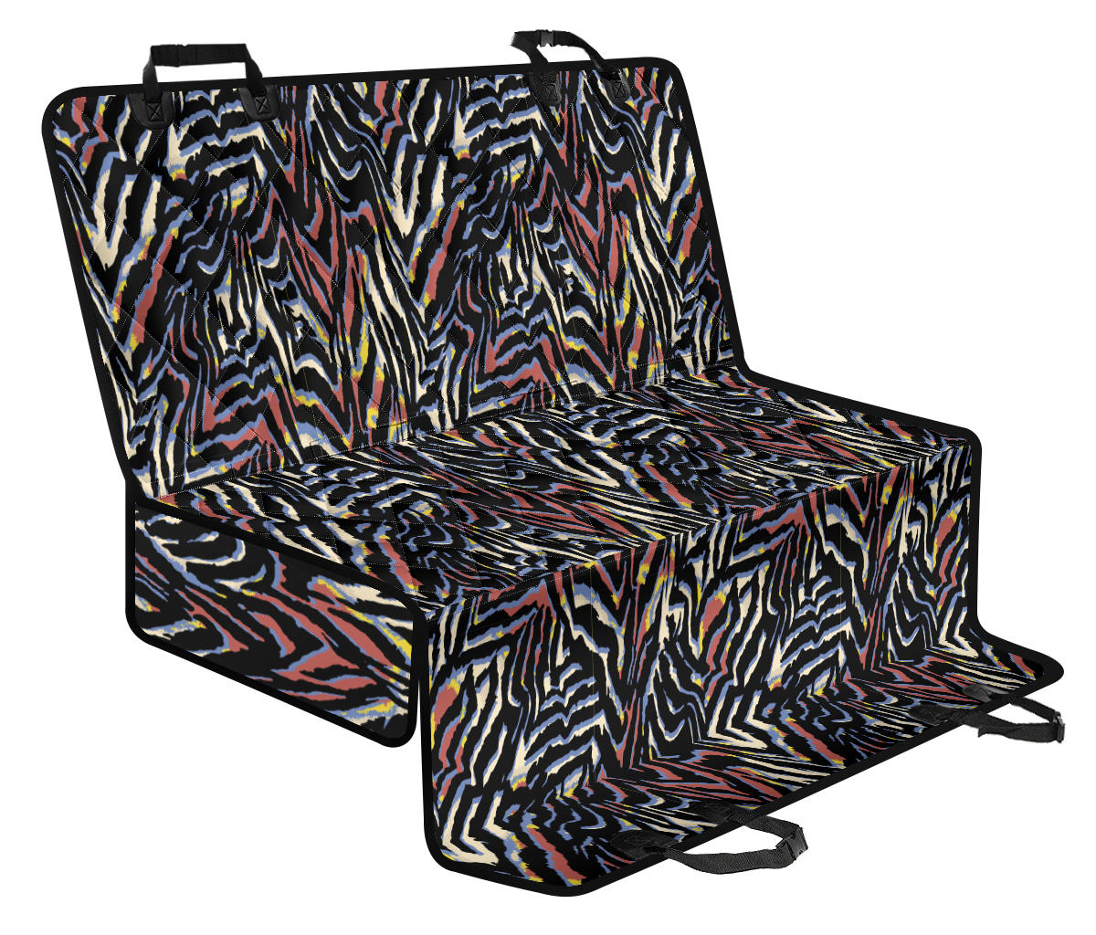 Colorful Animal Print Car Back Seat Pet Cover