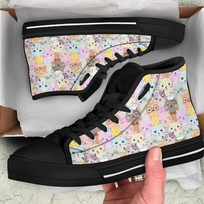 Cat Lover Shoes Black Sole