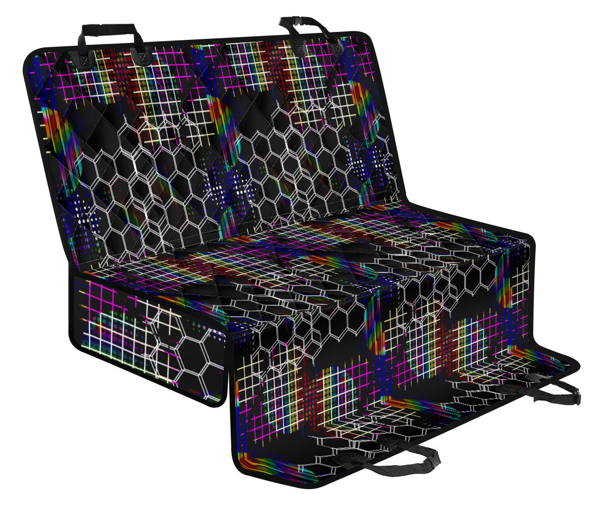 Honeycomb Abstract Car Back Seat Pet Cover