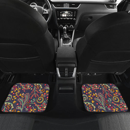 Colorful Floral Decor Car Floor Mats
