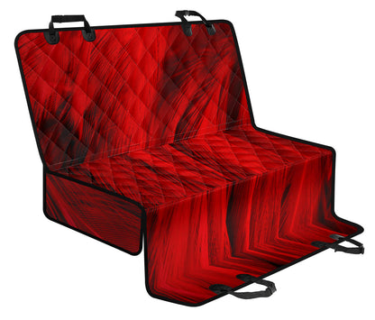 Red Feathers Car Back Seat Pet Cover