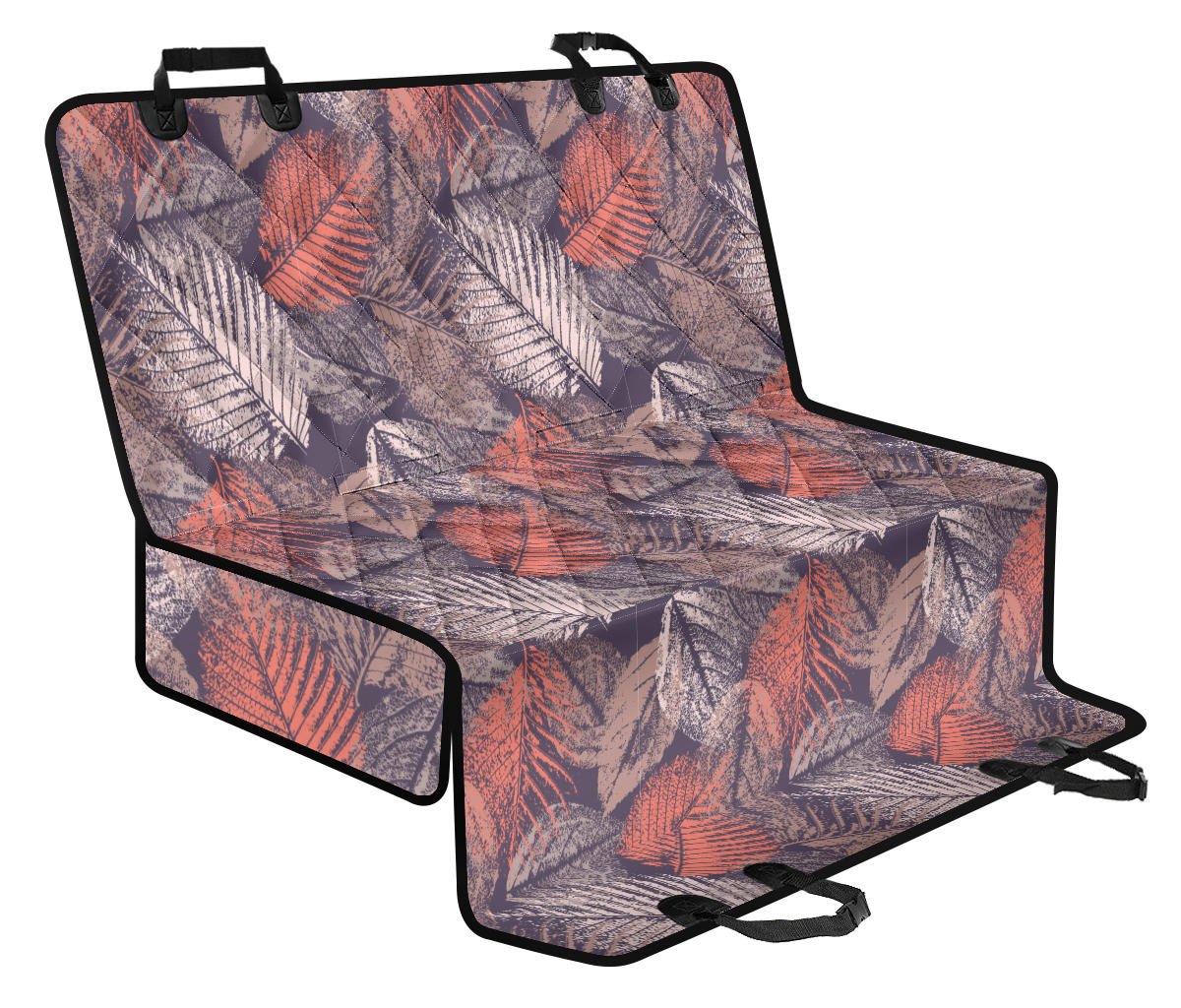 Vintage Leaves Car Back Seat Pet Cover