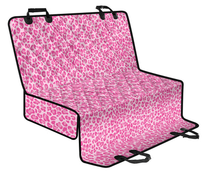 Pink Leopard Print Car Back Seat Pet Cover