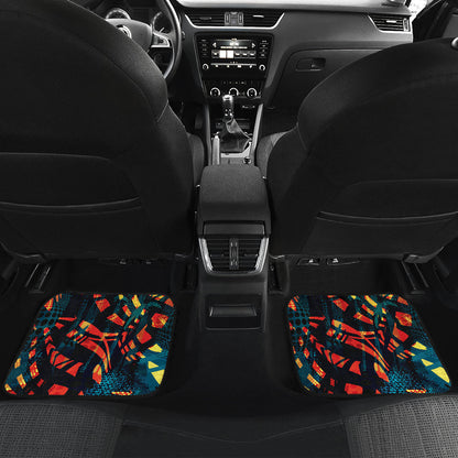Orange Yellow Abstract Car Floor Mats