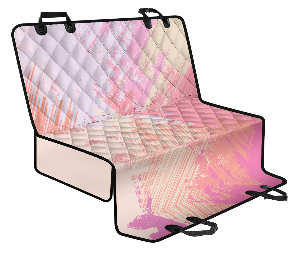 Pink Pastel Abstract Car Back Seat Pet Cover