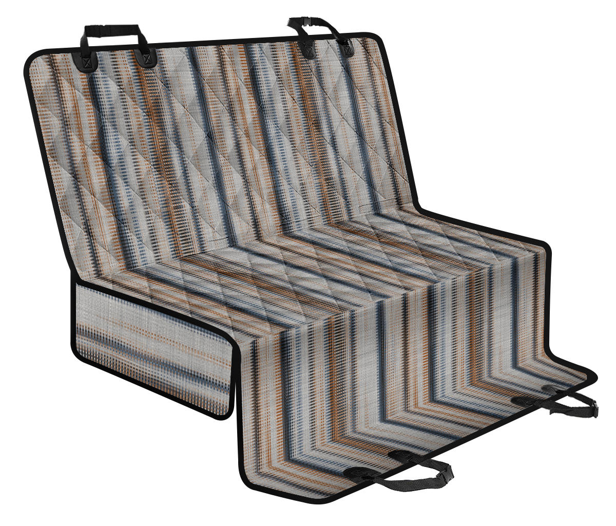 Vintage Stripes Car Back Seat Pet Cover