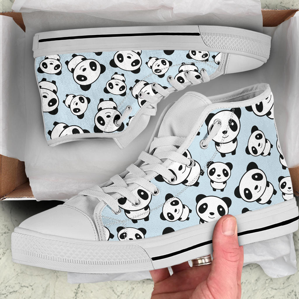 Cute Panda High Top Shoes – product image 5