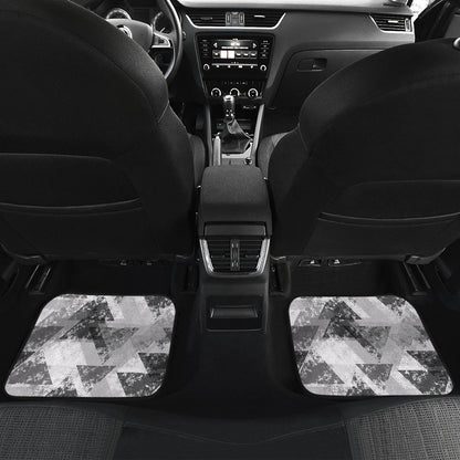Grey Abstract Triangles Car Floor Mats