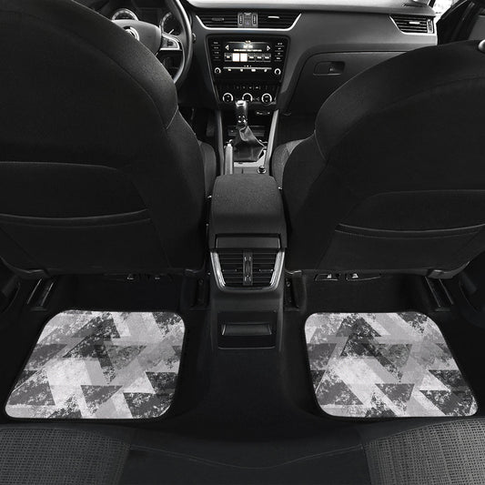 Grey Abstract Triangles Car Floor Mats