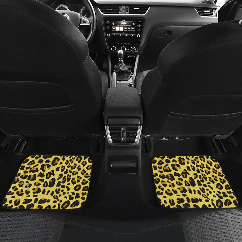 Front And Back Car Mats (Set Of 4) - Leopard