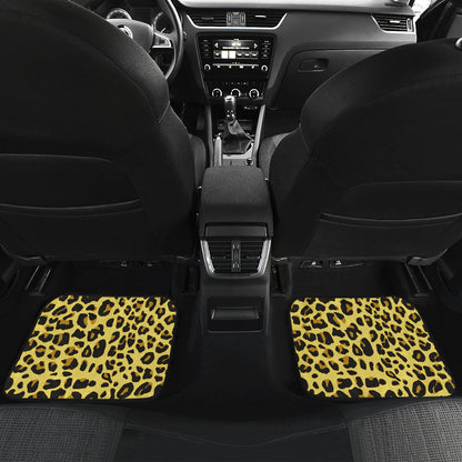 Front And Back Car Mats (Set Of 4) - Leopard