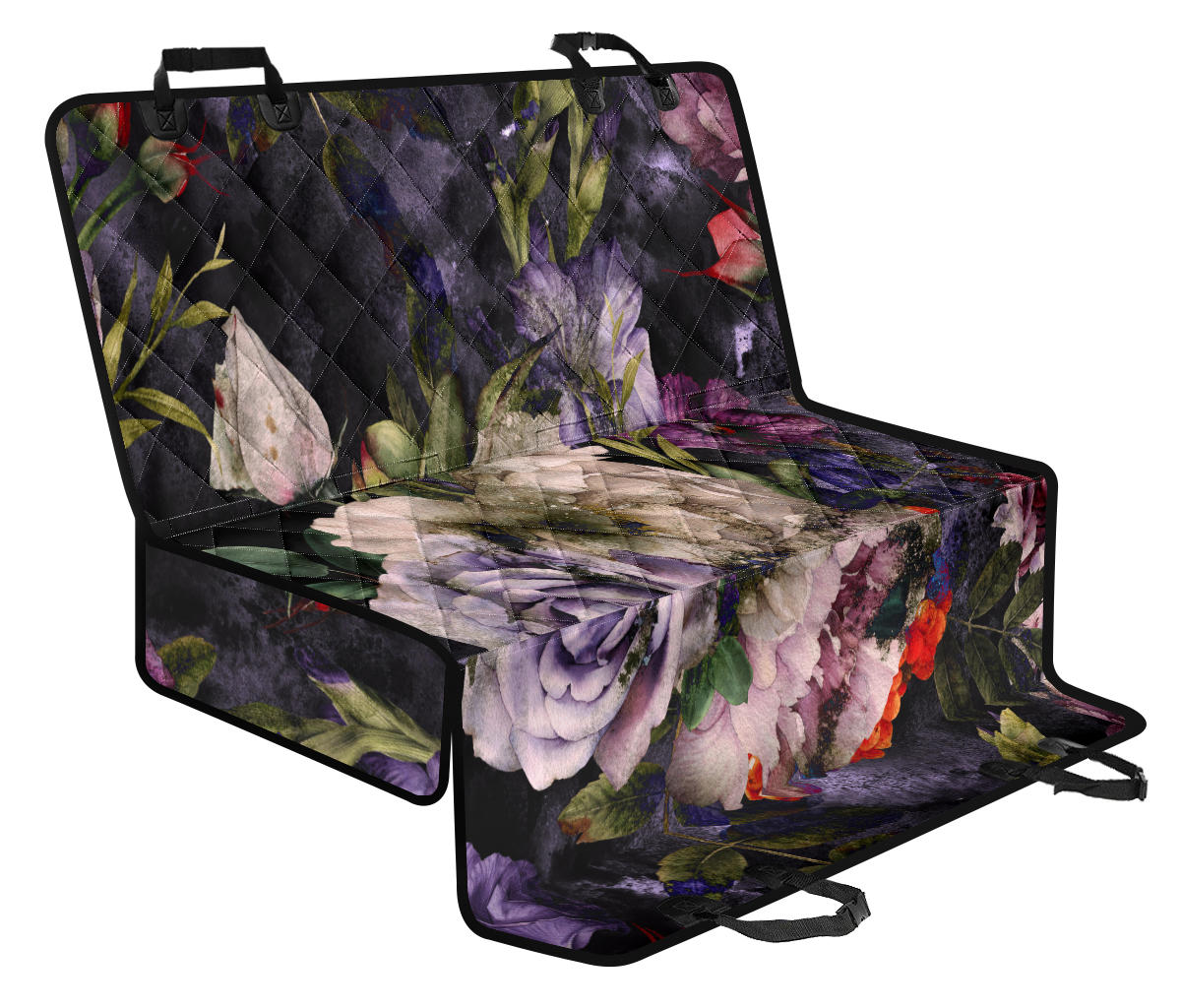 Floral Car Back Seat Pet Cover