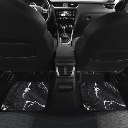 Black & White Swirls Car Floor Mats