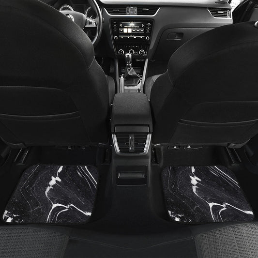 Black & White Swirls Car Floor Mats
