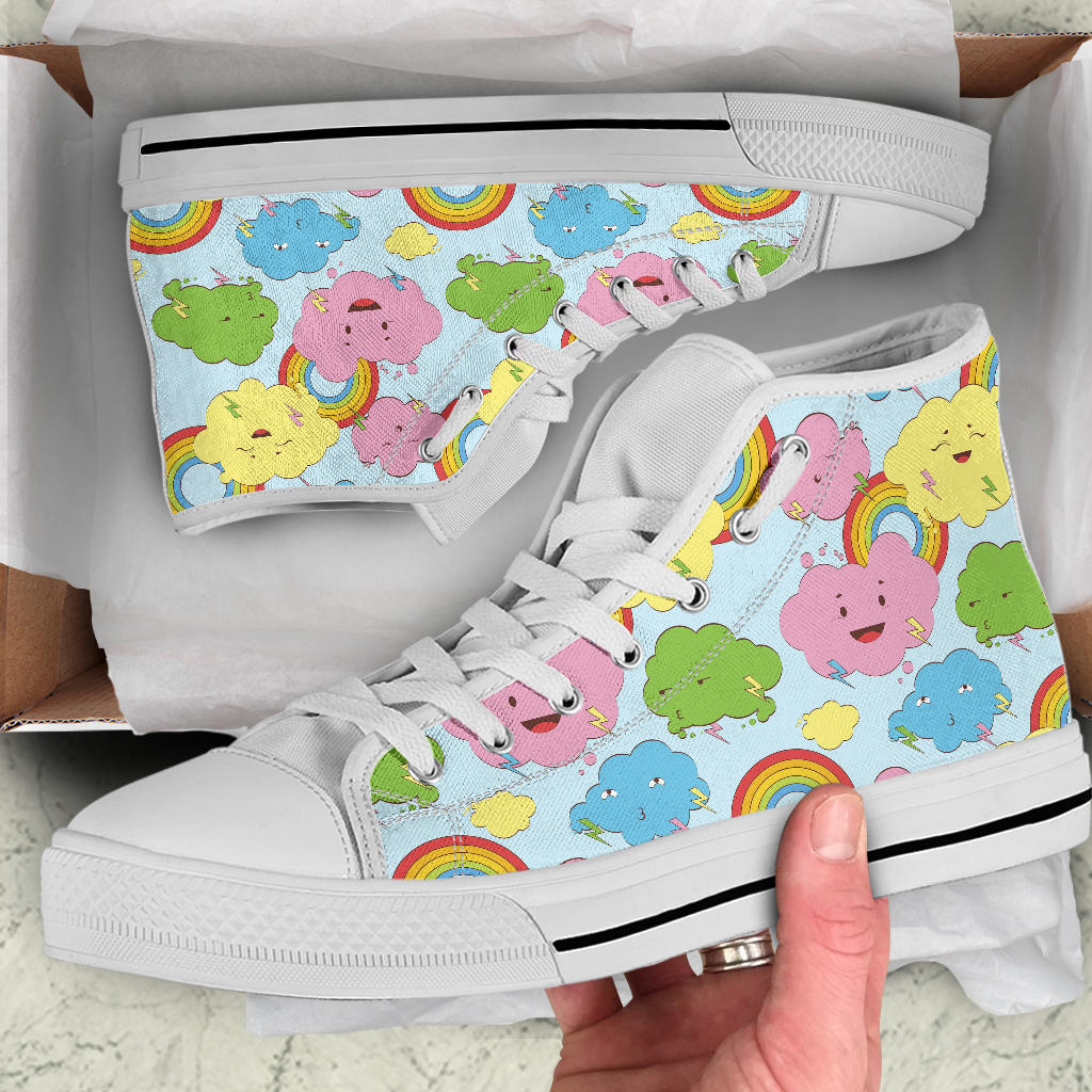 Kawaii Cute Clouds High Top Shoes – product image 5