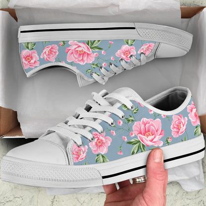 Dusty Blue Rose Low Top Shoes – product image 5