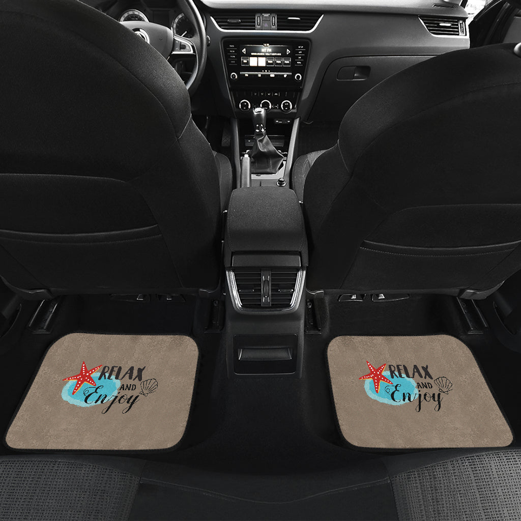 Relax and Enjoy Front And Back Car Mats (Set Of 4)