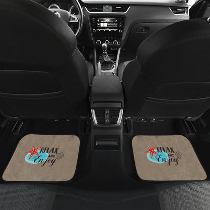 Relax and Enjoy Front And Back Car Mats (Set Of 4)