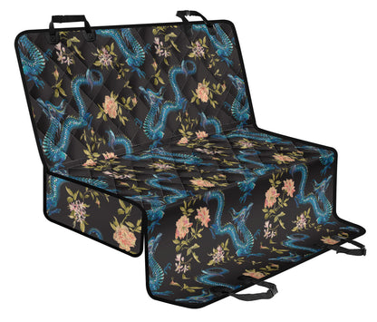 Dragon Flowers Car Back Seat Pet Cover