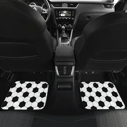 Soccer Pattern Front And Back Car Mats (Set Of 4)