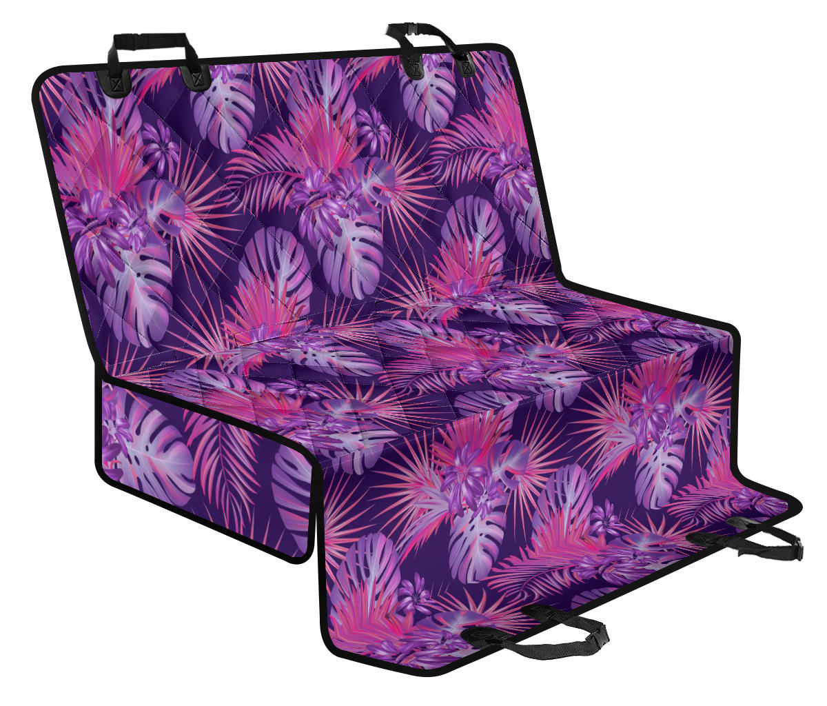 Purple Plants Car Back Seat Pet Cover