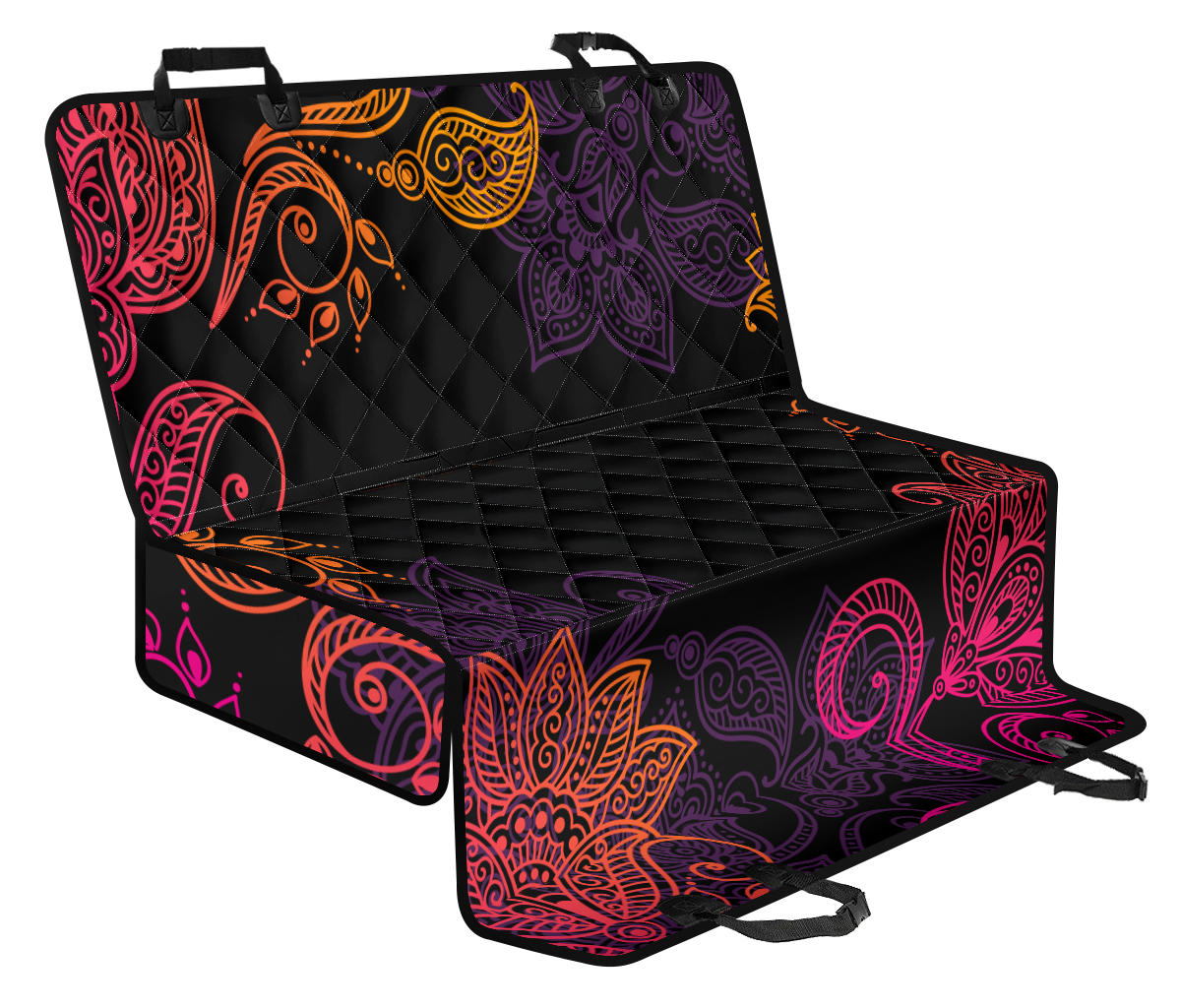 Floral Decor Car Back Seat Pet Cover
