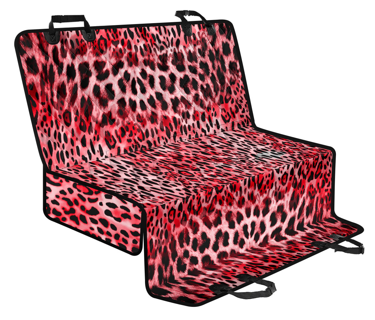 Pink Leopard Print Car Back Seat Pet Cover