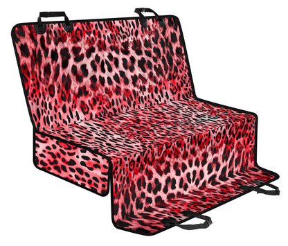 Pink Leopard Print Car Back Seat Pet Cover