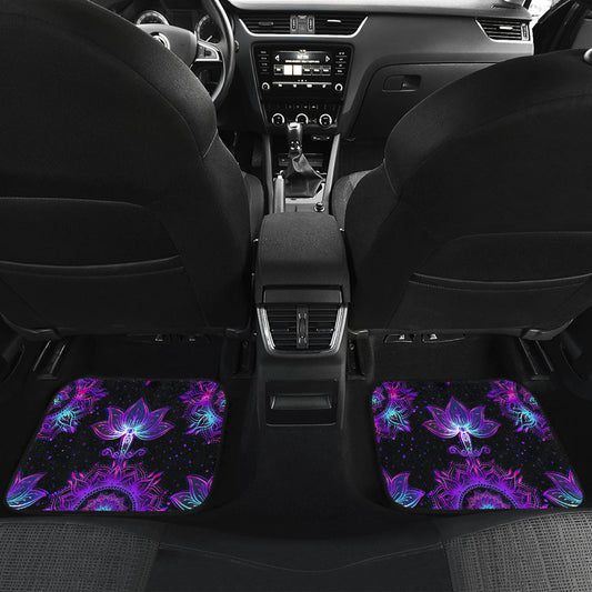 Purple Mandala Lotus Car Floor Mats