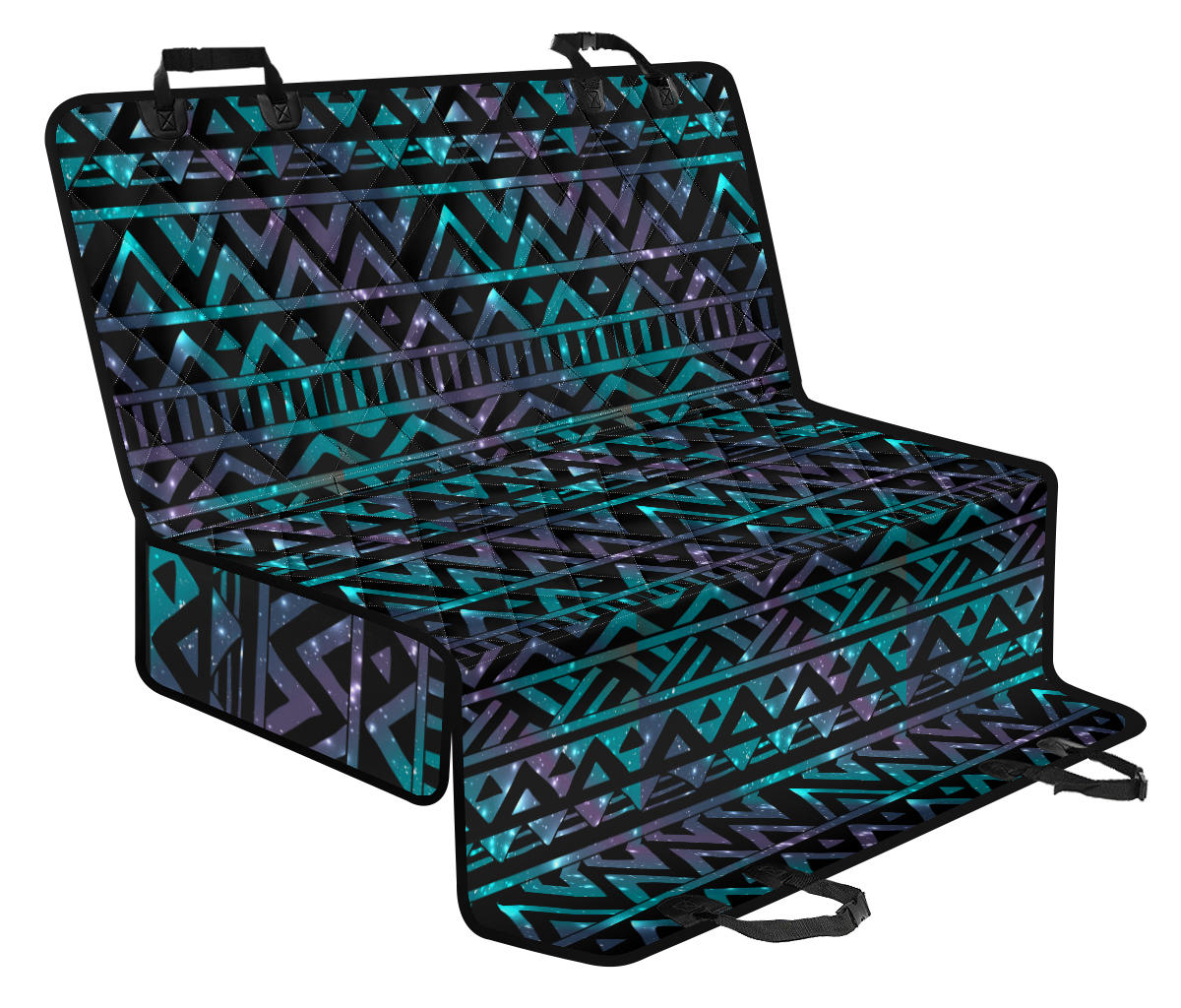 Black Tribal Car Back Seat Pet Cover