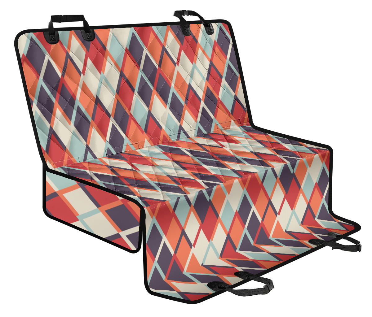 Retro Checkered Car Back Seat Pet Cover