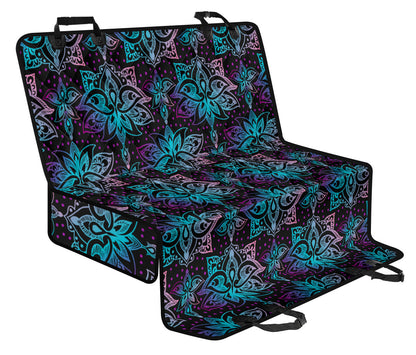 Black Pink Purple Lotus Pet Back Seat Cover