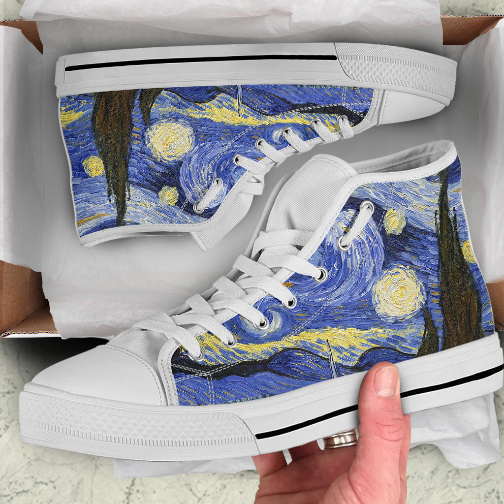 Van Gogh Starry Night High Top Shoes – product image 5