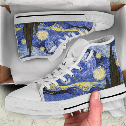 Van Gogh Starry Night High Top Shoes – product image 5