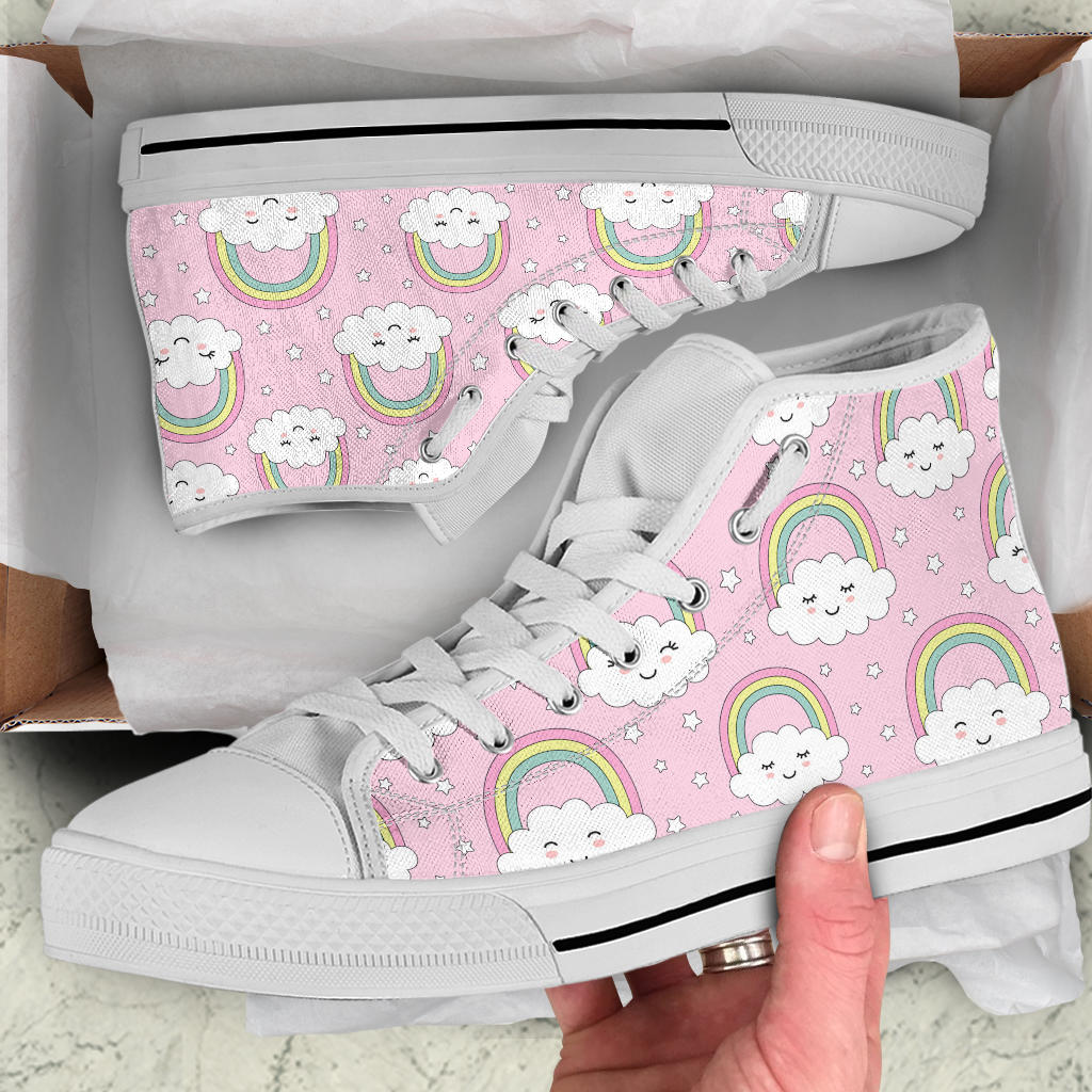 Pink Rainbow High Top Shoes – product image 5
