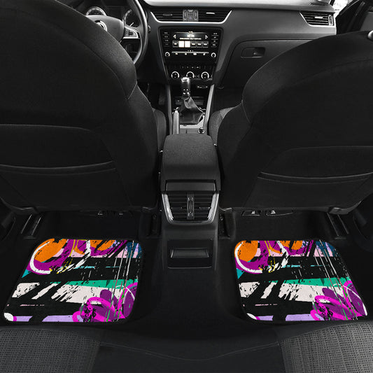 Colorful Floral Abstract Car Floor Mats