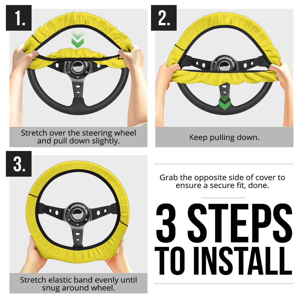 Yellow Steering Wheel Cover