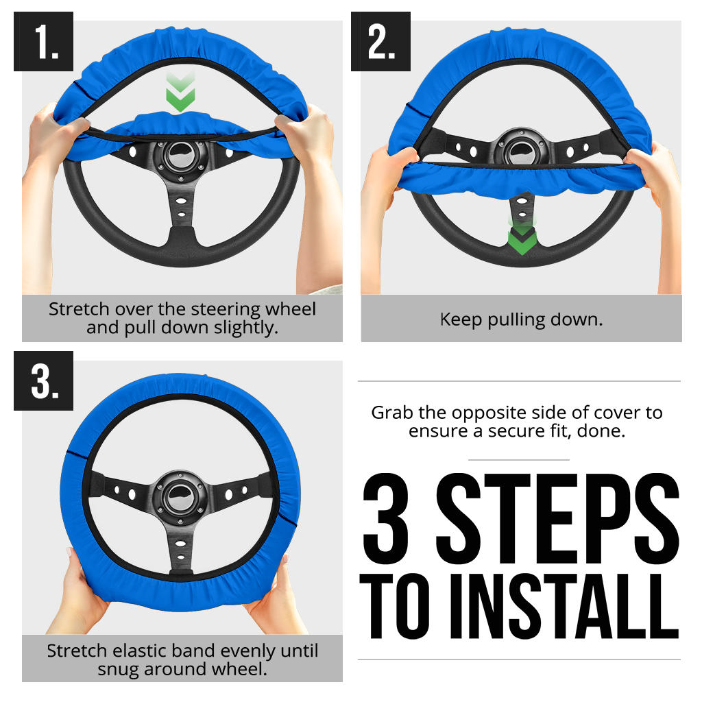 Blue Steering Wheel Cover
