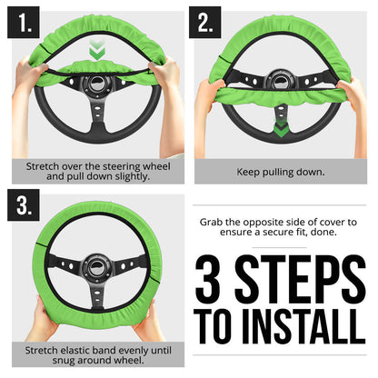 Light Green Steering Wheel Cover