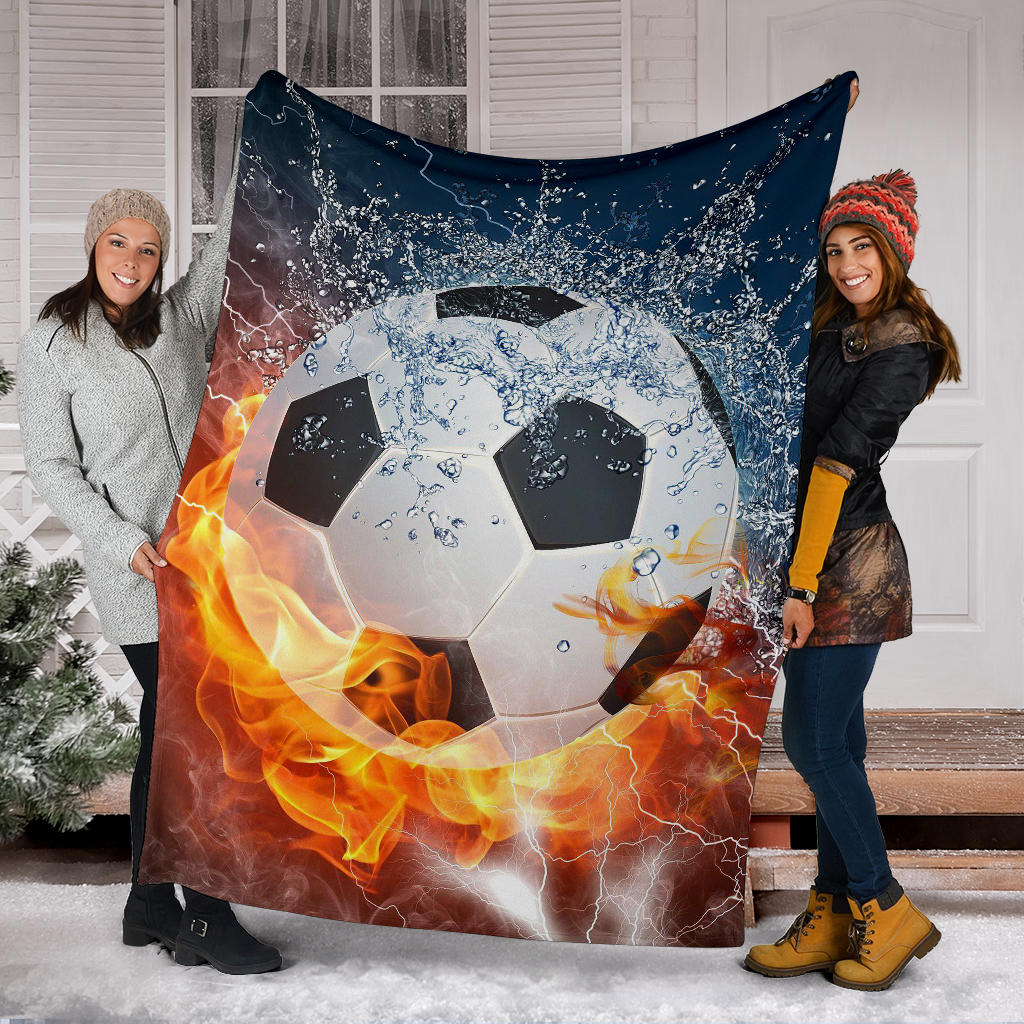 Soccer Ball Fire & Water Blanket