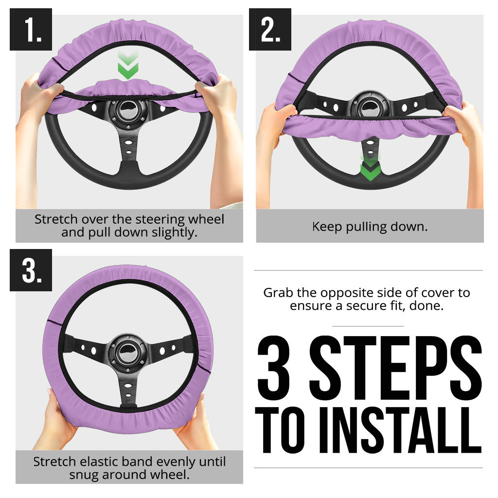Lilac Steering Wheel Cover