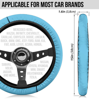 Light Blue Steering Wheel Cover