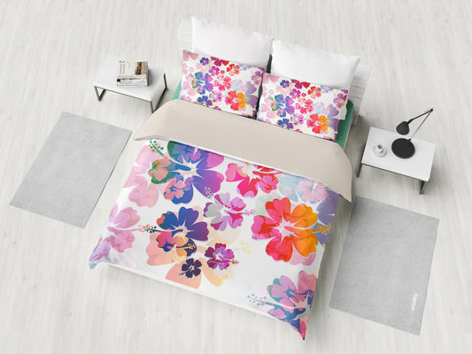 Colorful Aloha Flowers Bedding Set
