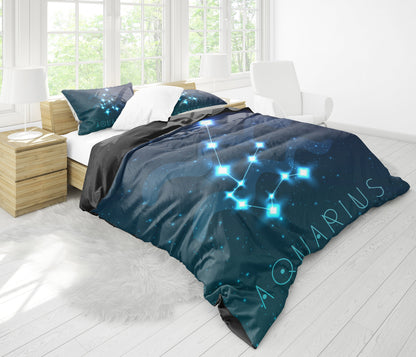 Aquarius Zodiac Bedding Set