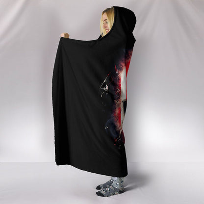American Flag Skull Hooded Blanket